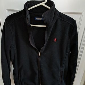 Mens Polo Golf Large Black Fleece